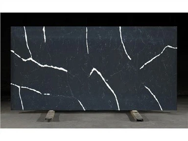 Sort marmorlook kvartssten med stor vening